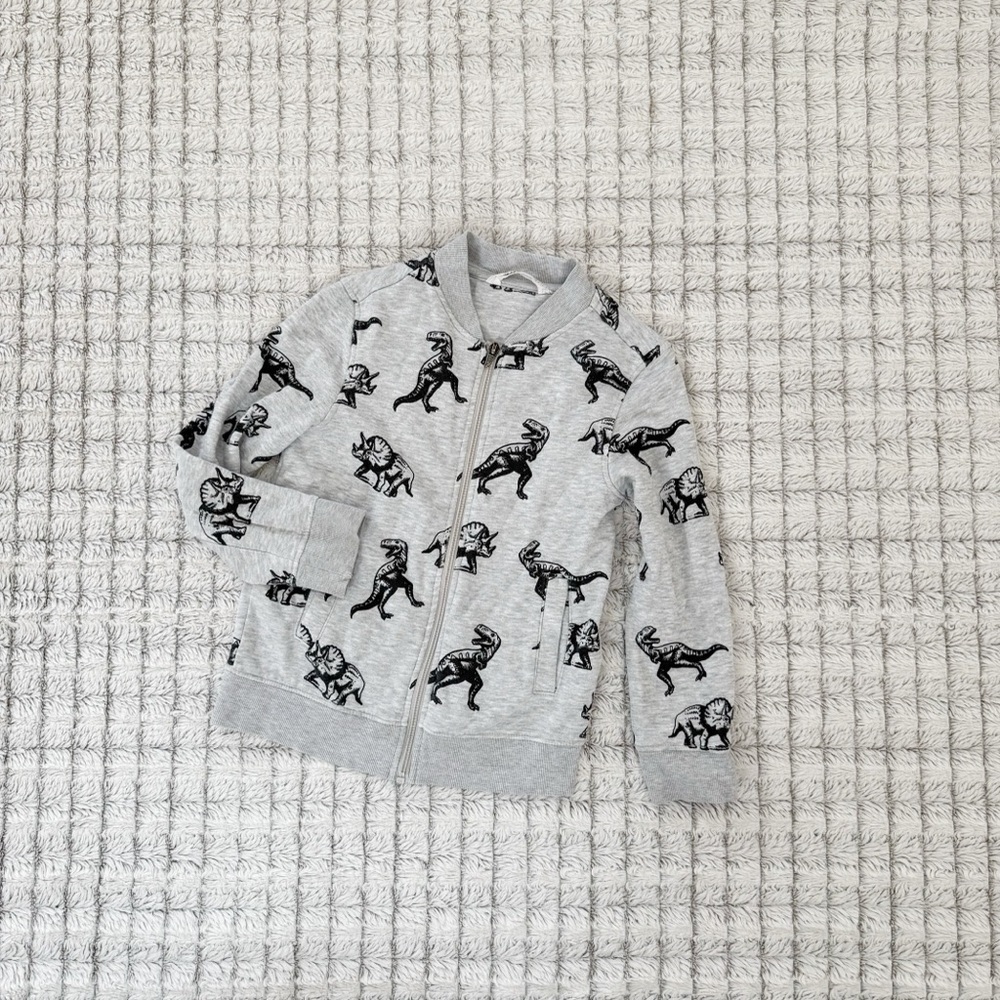Gray Kids Shirt with Animal Print